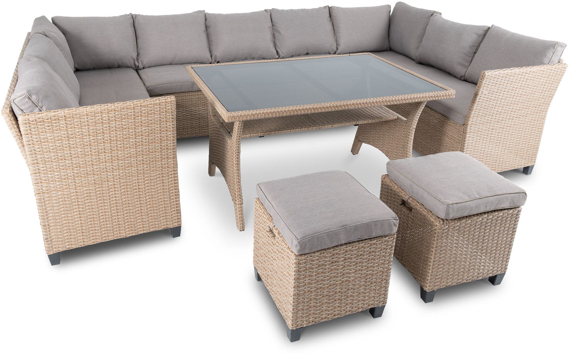 Zestaw mebli ogrodowych Livorno  Beżowy/Jasnoszary