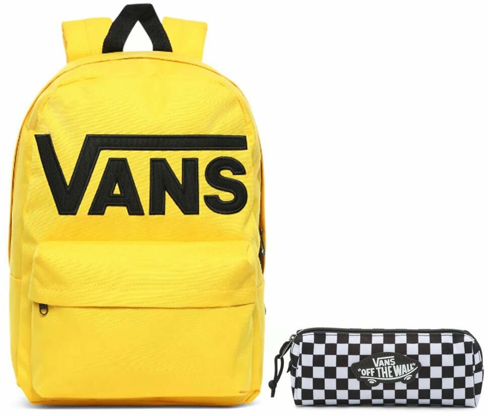 Vans Plecak szkolny Old Skool III Lemon Chrome - VN0A3I6R85W + piórnik