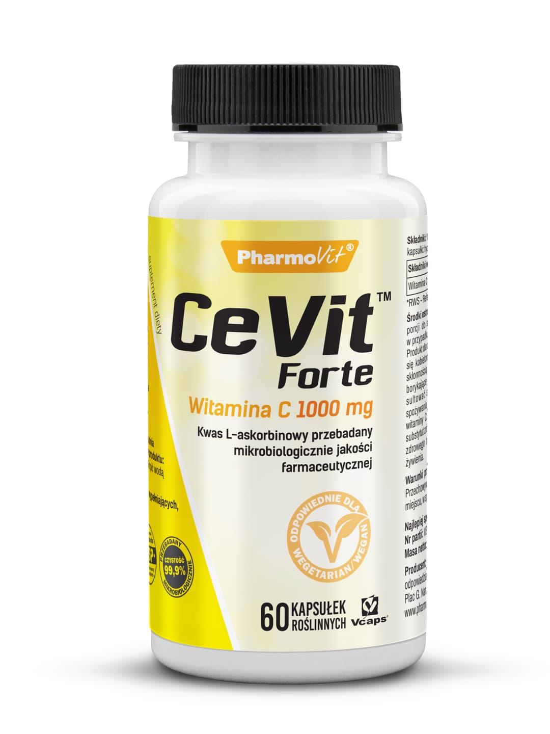 PHARMOVIT Pharmovit CeVit Forte 1000 mg x 60 kaps vege