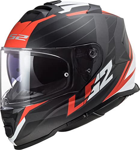 LS2 Kask motocyklowy FF800 Storm Nerve matowy czarno-czerwony, czarny/czerwony/biały, M