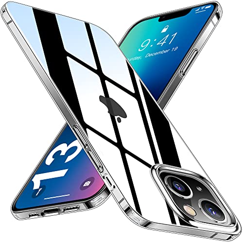 HOOMIL Przezroczyste etui kompatybilne z iPhone 13, silikonowe miękkie cienkie odporne na wstrząsy ochronne TPU zderzak kompatybilny z iPhone 13 etui na telefon - przezroczyste
