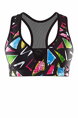 WINSHAPE WINSHAPE Damski biustonosz fitness na czas wolny Functional Mesh Push-up z wbudowanymi wkładkami, Pusb103, Disco Push Up PUSB103-DISCO