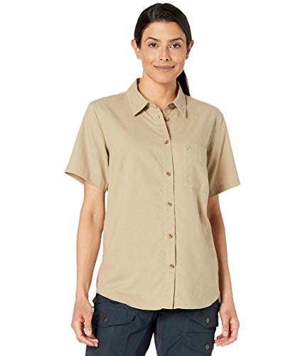 Fjallraven Damska koszulka podróżna Övik Travel Ss W z krótkim rękawem brązowy kolor piaskowy S F87040