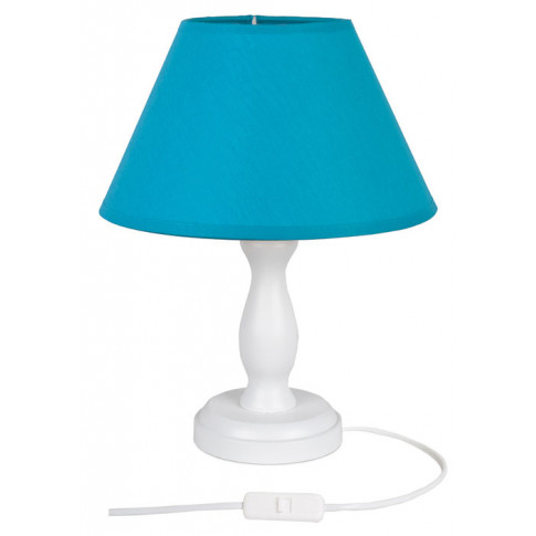 Biało-niebieska lampka na szafkę nocną - S193 T4-P06