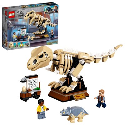 LEGO Zestaw konstrukcyjny Jurassic World Wystawa skamieniałości tyranozaura 198 elementów 76940