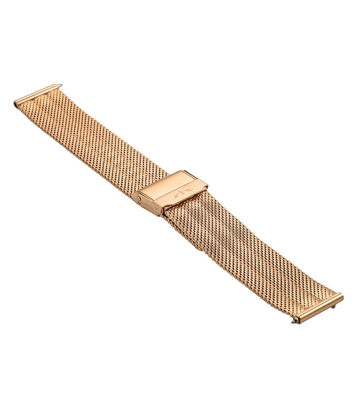 BRANSOLETA BISSET BM-103 MESH ROSE GOLD 18MM - SALON W KRAKOWIE