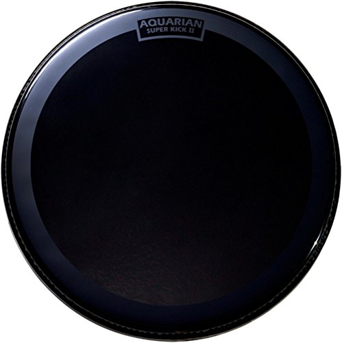 Aquarian REF20SK seria reflektorów – 50 cm Superkick Bass perkusja – Czarne, czarne wykończenie lustrzane