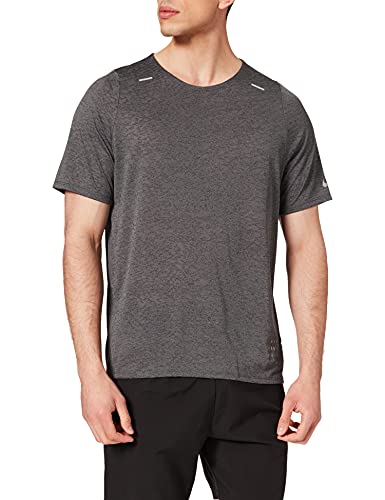 NIKE Nike Męska koszulka Rn Dvn Rise 365 Ss Jac Czarny/żelazny szary/odblaskowy Sil S DA0421