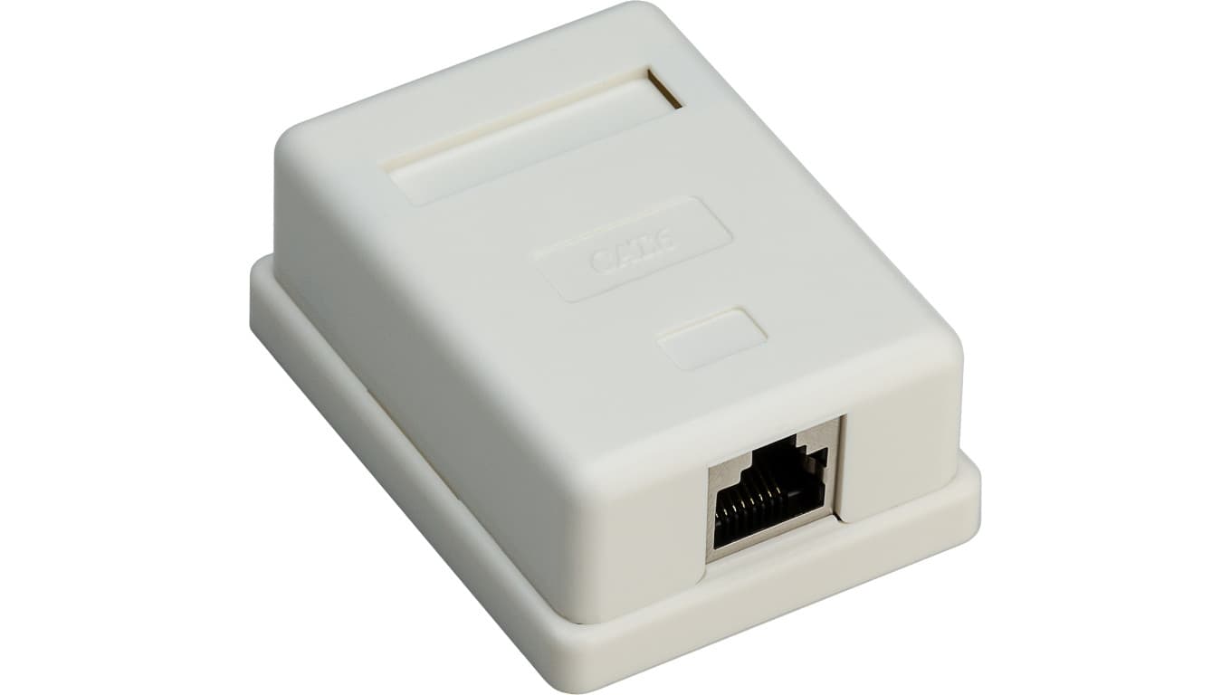 Goobay Puszka przyłączeniowa 1-Port RJ45, cat 6, puszka przyłączeniowa STP; 1-Port RJ45, cat 6, STP  ekranowany 77634