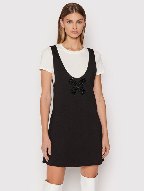 Sukienki - Blumarine Blugirl Komplet t-shirt i sukienka codzienna RH1007-J6268 Czarny Regular Fit - grafika 1