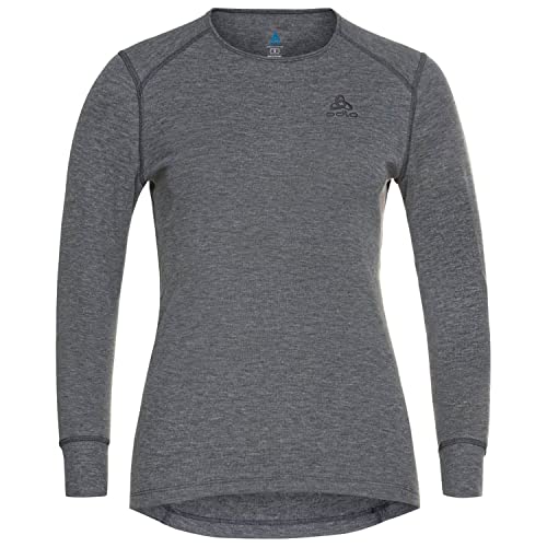 ODLO Damska koszulka z okrągłym dekoltem L/S Active Warm Eco T-shirt Szary Steel Grey Melange M 159101