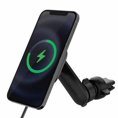 SPIGEN ITS12W ONETAP MAGNETIC MAGSAFE VENT CAR CHARGER 7.5W BLACK FD_19475-0