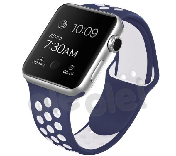 Inoly Inoly pasek do Apple Watch Granatowo-biały 42/44/45mm SP646