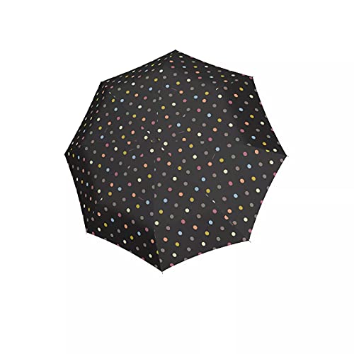 reisenthel Umbrella Pocket duomatic automatyczny parasol kieszonkowy w kropkach z dużym przyciskiem i ergonomicznym uchwytem – 28 x 4,5 x 5 cm – waga 350 g