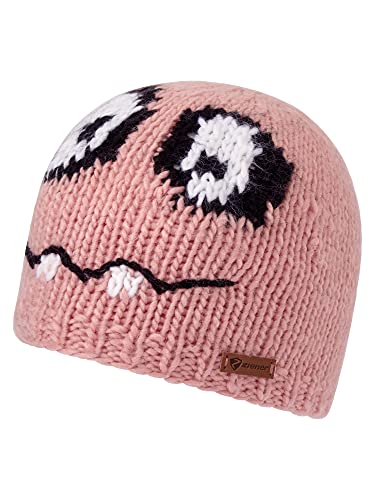 Ziener Unisex dziecięca czapka IROKO JUNIOR z twarzą potwora/ciepła, dziergana, Fading Rose, S 212178