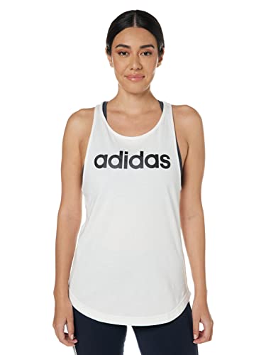 Adidas Damski top bez rękawów W Lin Tk biały biały/czarny XS GL0567