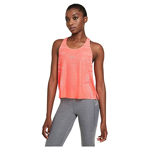 Nike Damska koszulka W Np Cln Tank Ne Bright Mango/White/Metallic Si XS