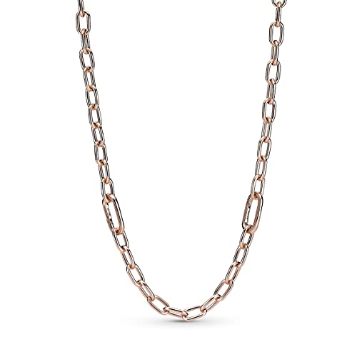 CM Pandora Pandora ME Link Chain łańcuszek na szyję 50 z 14-karatowym różowym złotem stop metalu, kompatybilny z bransoletkami Pandora ME, wysokość: 6 mm, 389685C00-50