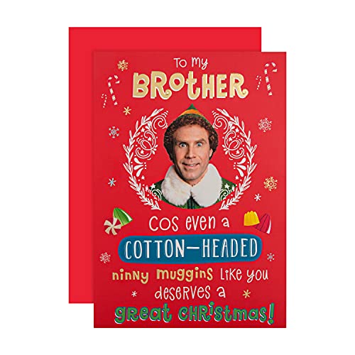 Hallmark Kartka świąteczna dla brata od Hallmark - zabawny wzór Warner Bros Elf 25564031