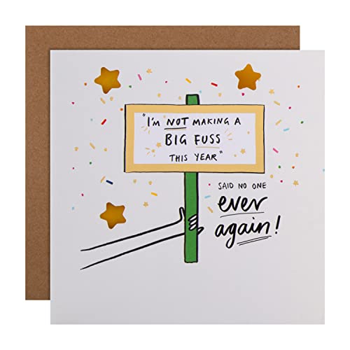 Hallmark Kartka urodzinowa od Hallmark - More Than A Feeling Collection zabawny ilustrowany wzór 25562419