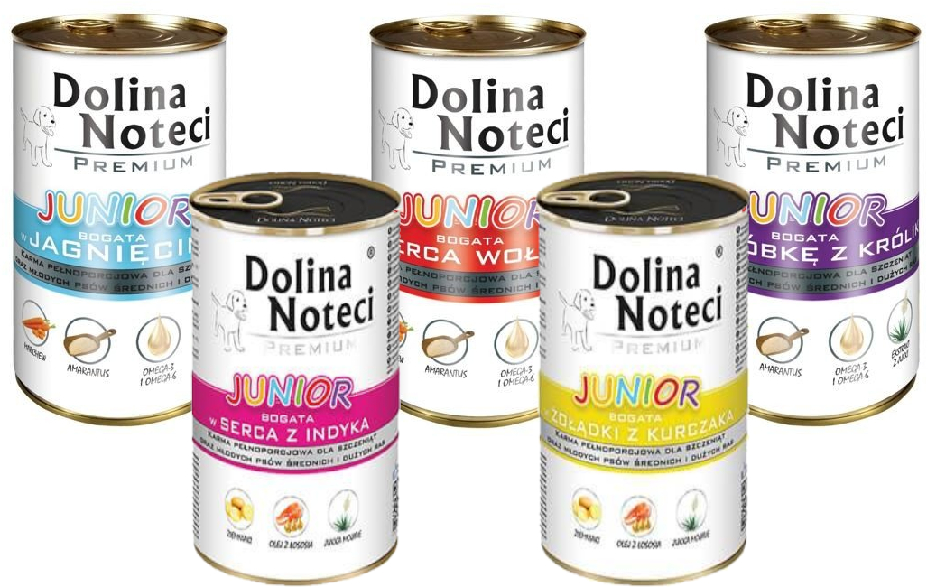 Dolina Noteci PREMIUM Junior mix 5 smaków 12x400g