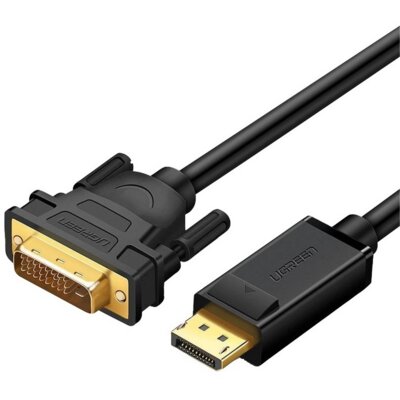 UGREEN ugreen wysokiej jakości wtyczka DisplayPort na DVI 24 + 1 (Dual Link) wtyczka audio vidoe przewód, pozłacane, z zapięciem na zatrzaski do połączenia przez laptop/PC z calowy, lekkich armat, wyświetlac
