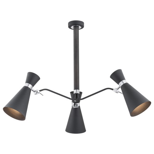 Argon LAMPA wisząca LUKKA 1380 metalowa OPRAWA zwis reflektorki na wysięgnikach czarne 1380