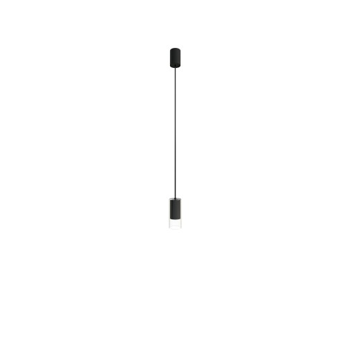Nowodvorski Lampa wisząca cylinder BLACK S nad stolik i wyspę czarny 7866