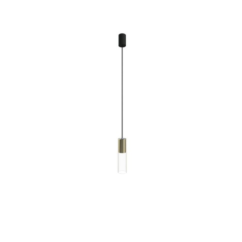 Nowodvorski Lampa wisząca cylinder BRASS M nad stolik i wyspę mosiądz 7868