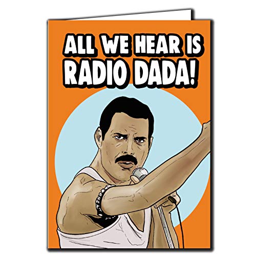 Królowa Freddie Mercury - Radio Dada!!! Karta - Dzień Ojca, urodziny, muzyka, śmieszne - IN89
