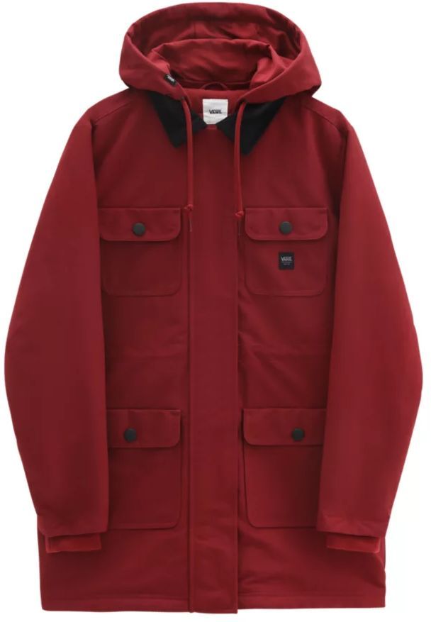 Vans kurtka street zimowa damska DRILL LONG CHORE COAT MTE Pomegranate