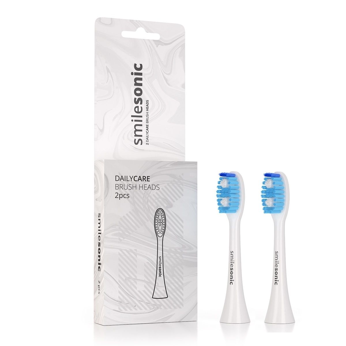 Smilesonic Końcówki Smilesonic DailyCare White do szczoteczki sonicznej   2 sztuki