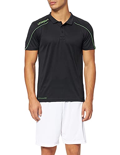 Uhlsport Polo Stream 22 męska koszulka polo czarny Schwarz/Fluo Grün XX-L 4051309792963