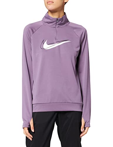 Nike Bluza damska Df Swsh Run Mdlyr Ametystowy dym/biały S