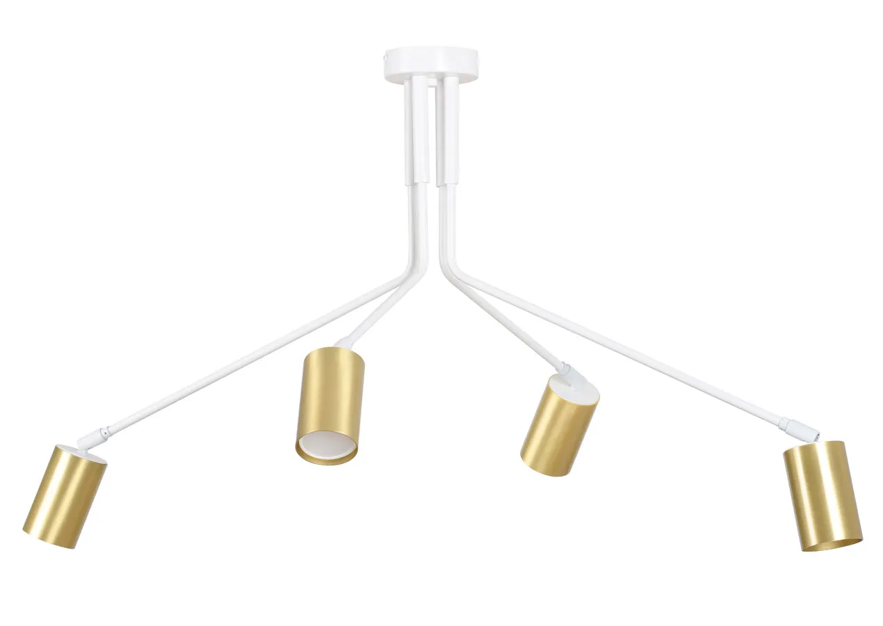 Biała nowoczesna lampa sufitowa spot - D060 N4-R54