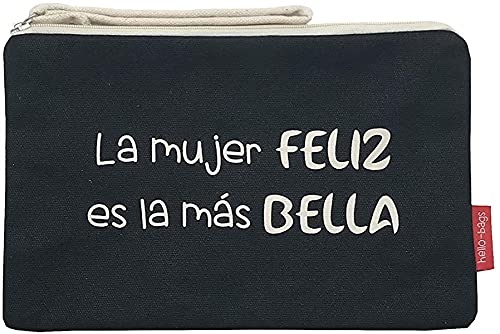 Econanos Econanos Hellobags2019 torba plażowa, 23 cm, czarna (Negro) N-002-LAMUJERFELIZ