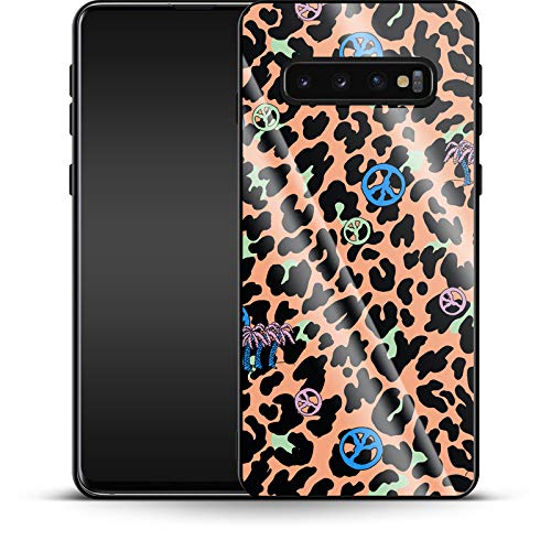 Luksusowe etui na telefon komórkowy Leopard Peace Palms Samsung Galaxy S10 Plus