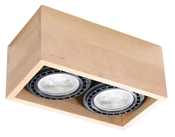 Nowoczesny podwójny plafon drewniany - S242 H9-L31