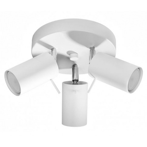 Biały plafon z trzema reflektorami - 24X S247 S3-W21