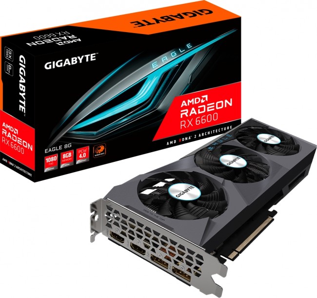 Gigabyte Radeon RX 6600 Eagle 8GB GDDR6 GV-R66EAGLE-8GD GV-R66EAGLE-8GD