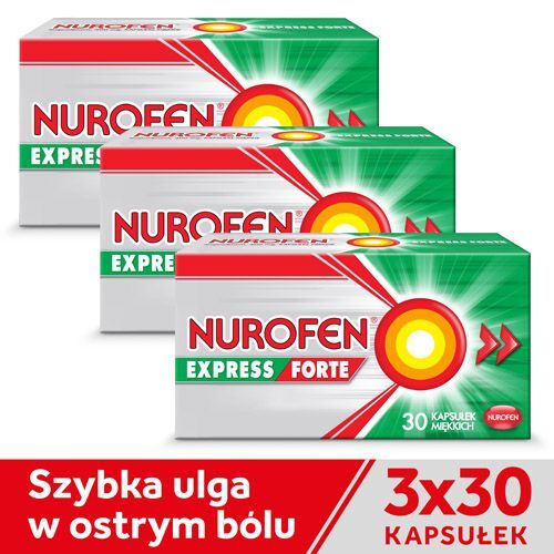 RECKITT BENCKISER (POLAND) S.A. Nurofen Express Forte 400 mg 3 x 30 kapsułek