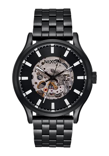 NIXON Spectra A1323 – automatyczny zegarek modowy (tarcza 40 mm, 20 mm-18 mm pasek ze stali nierdzewnej), czarny, OSFM,