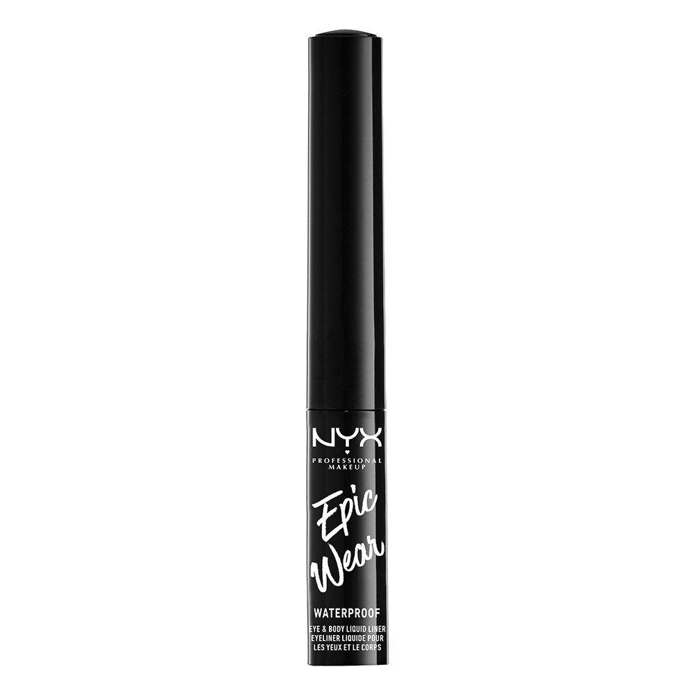 NYX Professional Makeup Professional Makeup - Epic Wear Mettalic - Eye & Body Liquid Liner - Wodoodporny, metaliczny liner do oczu i ciała - 3,5 ml - 03 - SILVER METAL