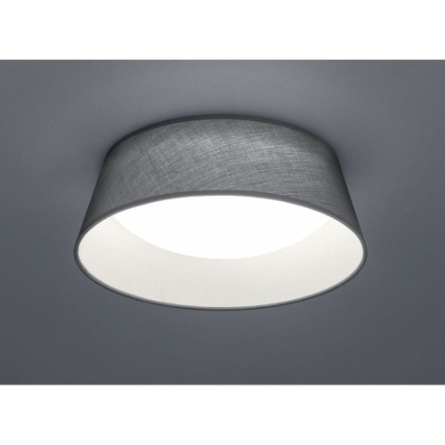 Trio Natynkowa LAMPA sufitowa PONTS R62871211 okrągła OPRAWA abażurowa LED 14W plafon szary R62871211
