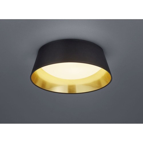 Trio Plafon LAMPA sufitowa PONTS R62871279 natynkowa OPRAWA okrągła LED 14W abażurowa czarna R62871279