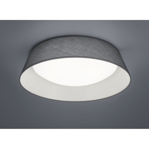 Trio Plafon LAMPA sufitowa PONTS R62871811 natynkowa OPRAWA okrągła LED 18W abażurowa szara R62871811