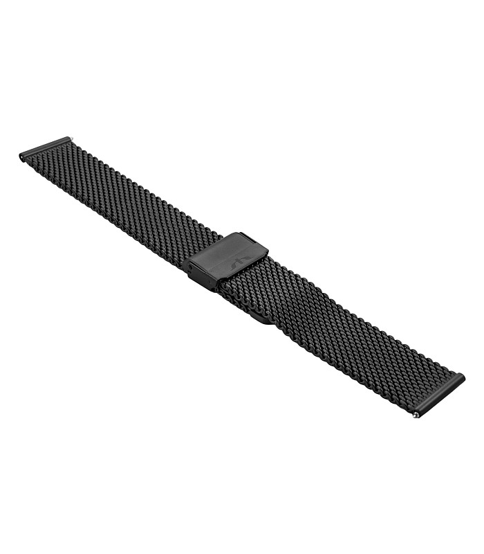 BRANSOLETA BISSET BM-102 MESH CZARNA MAT 18MM - SALON W KRAKOWIE