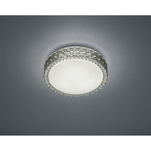 Trio LAMPA sufitowa PEGASUS R62421142 okrągła OPRAWA glamour LED 12W plafon przydymiony