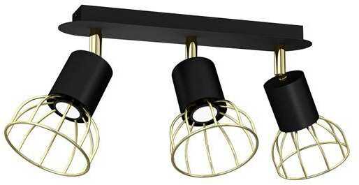 Lampa sufitowa DANTE, MLP7246, czarny/złoty, 3x8W LED GU10