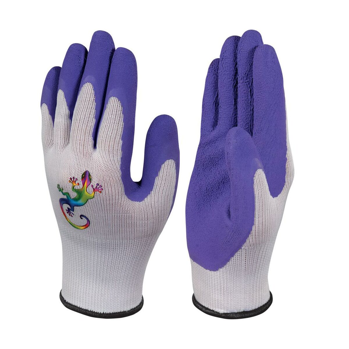 Delta Plus Rękawica Dla Dziecka dziana z poliestru Strona Chwytna Powlekana Pianką Lateksową kolor biało-fioletowy 8 DPVV733EVL04 DPVV733EVL04